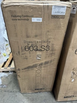 BOWERS&WILKINS Bowers & Wilkins 603-S3 Speaker (Black) - each - brand new box has tear-as shown