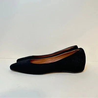 NUEVO Bailarina plana Aquatalia Marcella impermeable de gamuza negra para mujer, talla 10 Foto 1 de 4