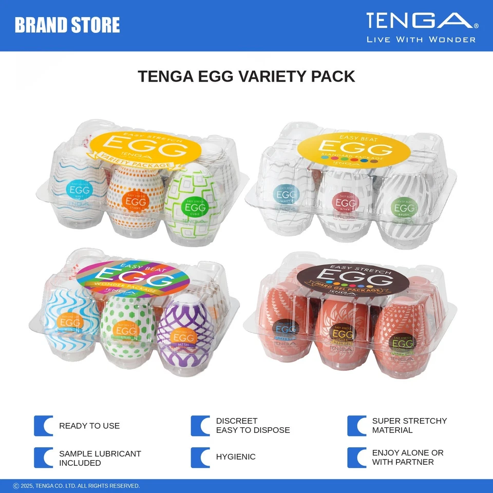 TENGA EGG Variety Disposable Male Masturbator/Stroker 6pc Set NIB NWT - Image 1 of 3