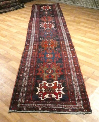 Handgeknüpfter  echter  alter perser Heriz  Teppich     ca 423x87cm old rug - Bild 1 von 4