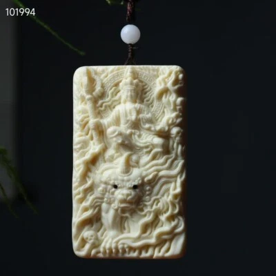 Colgante Estatua Buda Rey de los Infernos Tallado Vegetal Nuez de Tagua 90102 Foto 1 de 4