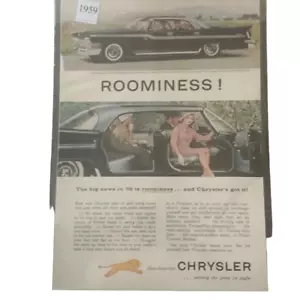 Pubblicità 4 porte Chrysler Windsor vintage 1959 spaziosità - Foto 1 di 4