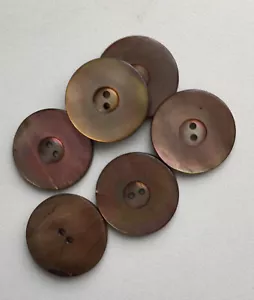 Perlmuttknöpfe: 6 schillernde Knöpfe, 24mm - Bild 1 von 1