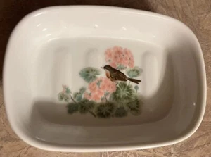 Takahashi San Francisco Japón Cerámica Porcelana Jabón Baratija Plato Pájaro Flores - Imagen 1 de 11