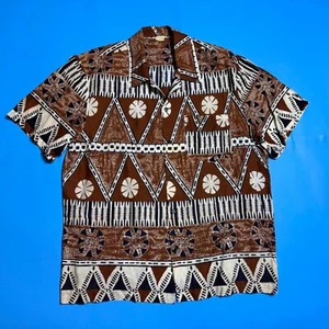 Vintage polynesisches Batikhemd "Hawaiian" von Figi in XL - Bild 1 von 6