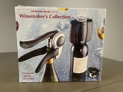 Sharper Image Winemaker's Collection Corkscrew, Aerator, & Foil Cutter unused - Image 1 of 2