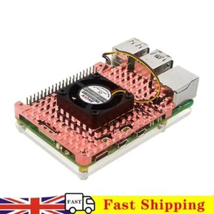 Copper Heatsink Metal Case Passive Cooling Shell for Raspberry Pi 5 (with fan) - Afbeelding 1 van 11