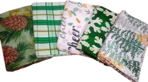 FAT QUARTER BUNDLE 5 Winter Pines CHRISTMAS Cotton Joann Trees Quilt Craft new - Picture 1 of 3