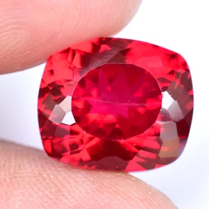 Natural Blood Red Ruby 12.15 Ct Cushion Certified Flawless Rare Loose Gemstone - Picture 1 of 5