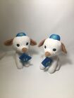 Two Jewish Dreidel Kippah Hanukkah 6.5" Dog Stuffed Plush Toy Decoration Holiday