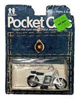 TOMY TOMICA POCKET CARS CARD YAMAHA MOTORCYCLE #74 30 WHITE RARE HTF