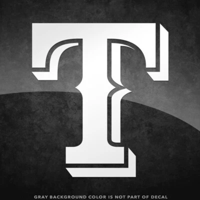 Calcomanía adhesiva de vinilo con logotipo de Texas Rangers - 4" y más grande - ¡30+ colores! Foto 1 de 4