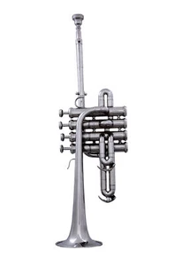 CHRISTMAS SALE NEW SILVER Bb/A FLAT PICCOLO TRUMPET FREE CASE+M/P+FAST SHIP - Picture 1 of 6