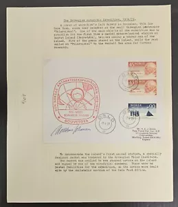 1979 Norway Antarctic Expdtn Cover 3 stamps cd Oslo-Worthing - Picture 1 of 3