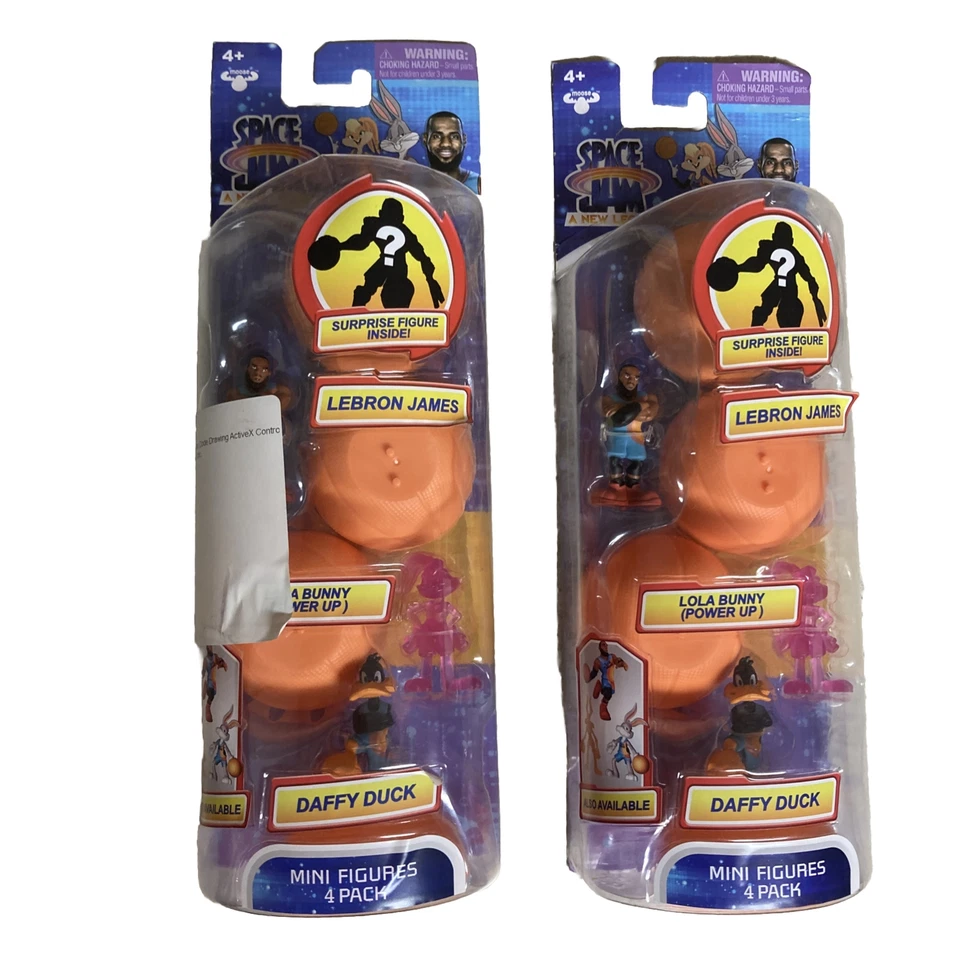Space Jam a Legacy 4 Pack 2" Lebron James Daffy Duck Lola & 1 Mystery Bb57