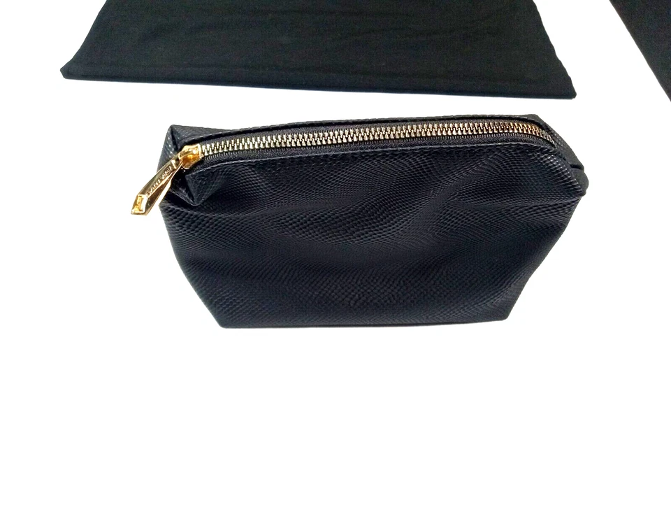 Rampage Black Vinyl Top Zipper Cosmetic Bag New - Image 1 of 4