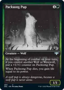 Packsong Pup (Grayscale) Innistrad: Double Feature - Crimson Vow NM - Picture 1 of 1