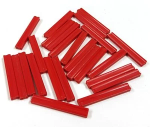 Vintage Fischertechnik 31330 Connector 45 Red New Version 25pcs Parts 1979 - Picture 1 of 2