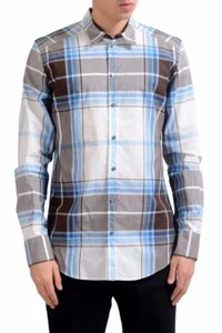 Dolce & Gabbana "Gold" Men's Plaid Long Sleeve Dress Shirt Size 16 16.5 17 - Picture 1 of 7