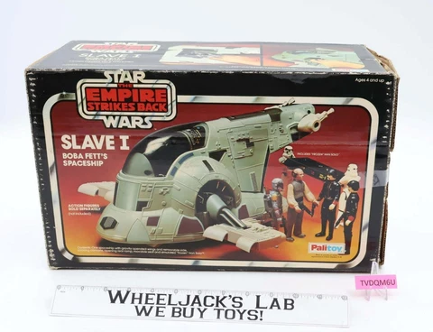 Boba Fett's Slave 1 100% Complete W/Box EUROPEAN Star Wars 1981 Palitoy Vehicle Cover
