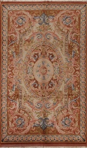 Victorian Style Savonnerie Oriental Area Rug 6x9 Handmade Chinese Rug - Picture 1 of 12