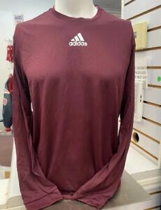 Adidas Pregame Long Sleeve T-Shirts. Burgundy Color. Size xl. Retail 35 Dollars