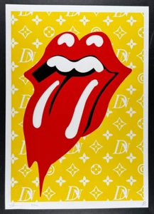 DEATH NYC 45x32cm Lt Ed Signed Graffiti Pop Art Print, COA Rolling Stones LV Y - Picture 1 of 2
