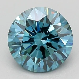 Lab Grown / Created IGI Certified Round 1.58ct VS2 Diamond Fancy Deep Blue - Picture 1 of 2