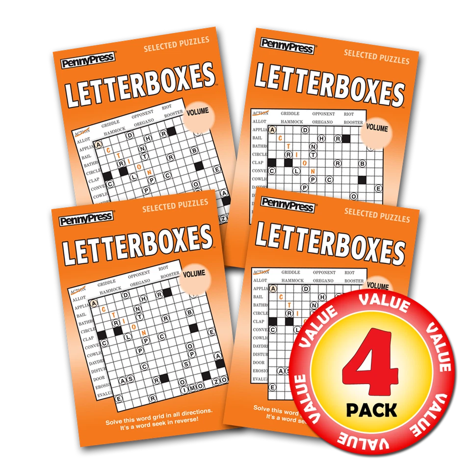 Penny Press Letterboxes 4-issue Puzzle Fun Pack - Image 1 of 1