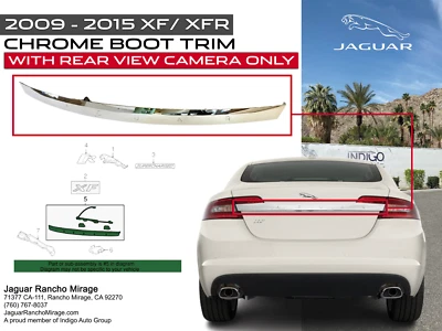 Jaguar XF/XFR 2009-2015 moldura trasera (vehículos con cámara de visión trasera solamente) Foto 1 de 3