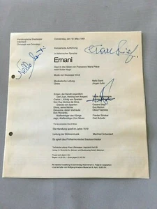 NELLO SANTI Operndirigent + Siepi & Salvadori signed Programmausschnitt 19x20 - Picture 1 of 1