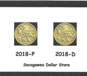 2018 P&D Native American Sacagawea Dollar in BU Condition - 2 Coin Set - Picture 1 of 2