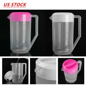 Jarra de agua de medición de 2500 ml jarra de gran capacidad con tapa para jugo de hielo de té_A - Imagen 1 de 25