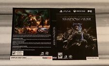 SHIPS SAME DAY Rare GameStop Display Shadow Of War PS4 XBox One PC Cover Art