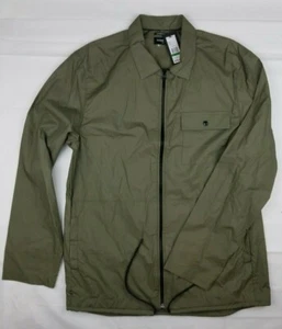 Men's Kenneth Cole Military Style Fabric Full Zip Windbreaker Green 3 Pocket L - Picture 1 of 6