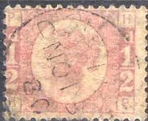 Great Britain 1870-1879 1/2d Red SG 49 Plate 9 CV £700 Lot 996 - Picture 1 of 2