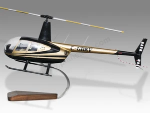 Modelo de helicóptero artesanal interior detallado transparente Robinson R44 - Imagen 1 de 12