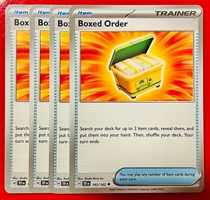 4x Boxed Order 143/162 Pokémon TCG Temporal Forces NM Playset Trainer lot - Picture 1 of 1