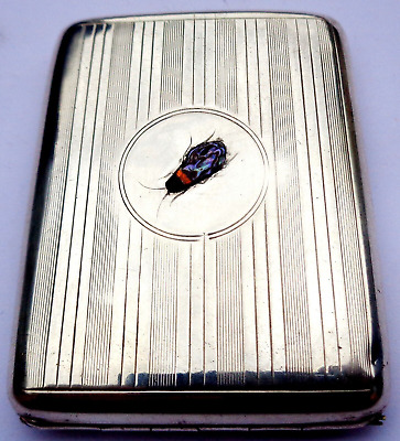 Antique Shibayarma Silver Hallmarked Small Card Case. Approximately 60mm. • 130£