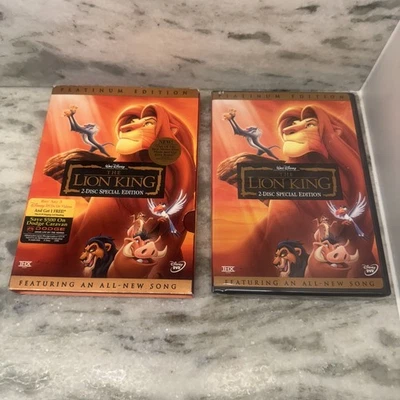 NEW SEALED WALT DISNEY THE LION KING 2-DISC SPECIAL EDITION DVD PLATINUM EDITION - Image 1 of 3