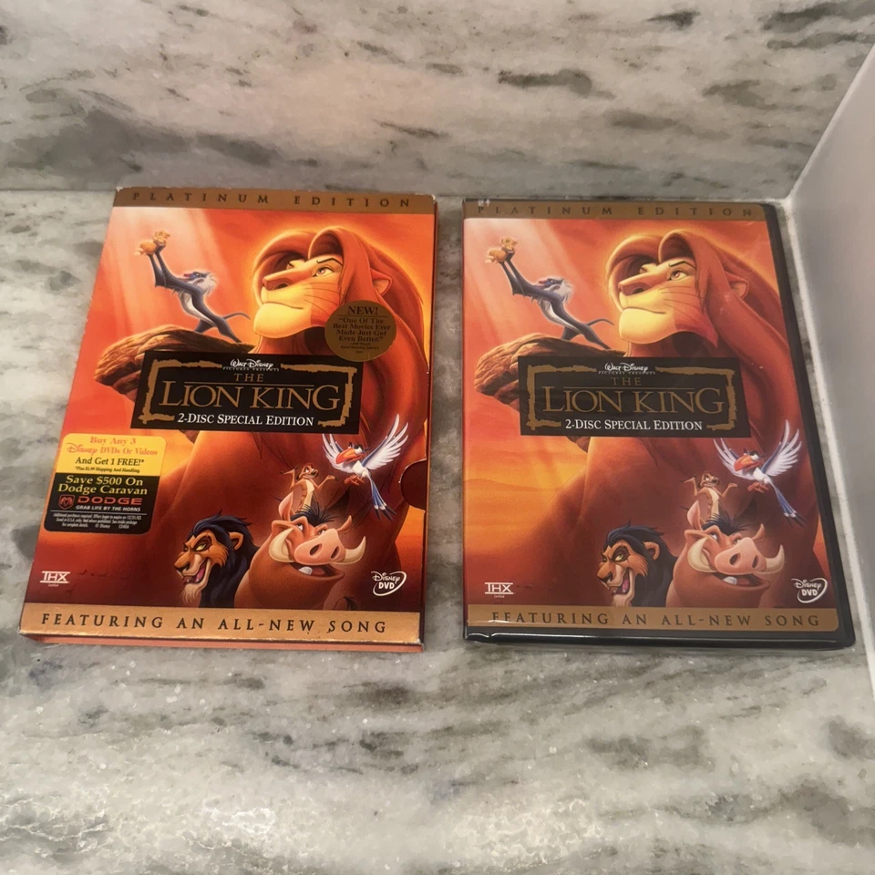 NEW SEALED WALT DISNEY THE LION KING 2-DISC SPECIAL EDITION DVD PLATINUM EDITION - Image 1 of 3