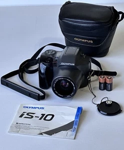Cámara fotográfica Olympus IS-10 DLX 35mm con estuche Olympus. Película probada - Imagen 1 de 18