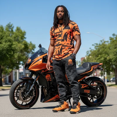 *HEADRUSH* (Camuflaje Oscuro) ~Club de Motocicleta~ Pantalones de chándal Foto 1 de 4