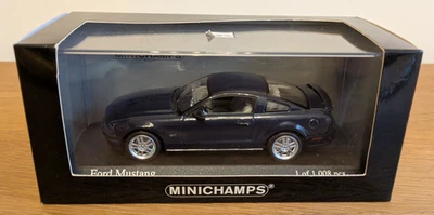 1:43 MINICHAMPS - 2005 FORD MUSTANG SONIC BLUE METALLIC - Image 1 of 4