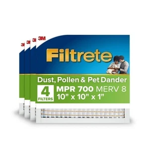 Filtrete 10X10X1 Air Filter, MPR 700, MERV 8, Clean Living Dust, Pollen and... - Picture 1 of 9