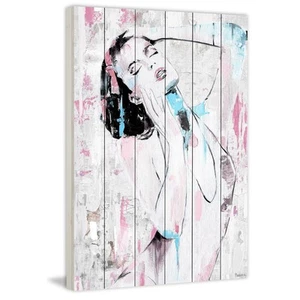 'Stay Beautiful' Painting Print on White Wood - Multi-color - Picture 1 of 40