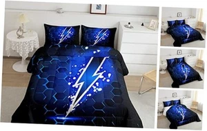 Game Flash Comforter Set for Kids Room Decor Shiny Dots Blue Full Multi 03 - Picture 1 of 7