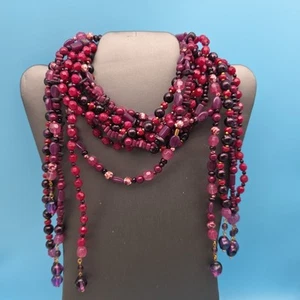 Joan Rivers Wrapped In Success 50" Bead Lariat Purple A16J07 New 2009 - Picture 1 of 7