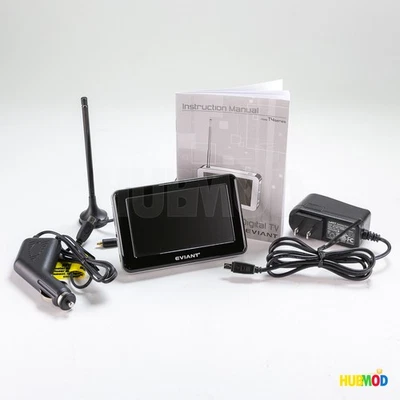 Eviant 4.3" Portable Digital TV T4 Series with Antenna Power Adapter & Manual - Image 1 of 4