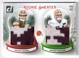 2025 Panini Donruss DILLON GABRIEL/MASON GRAHAM 'ROOKIE SWEATER' DUAL RC! BROWNS - Picture 1 of 1